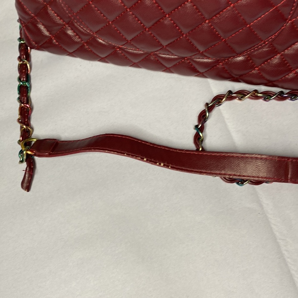Vintage chanel CoCo medium burgundy purse - Picture 7 of 16